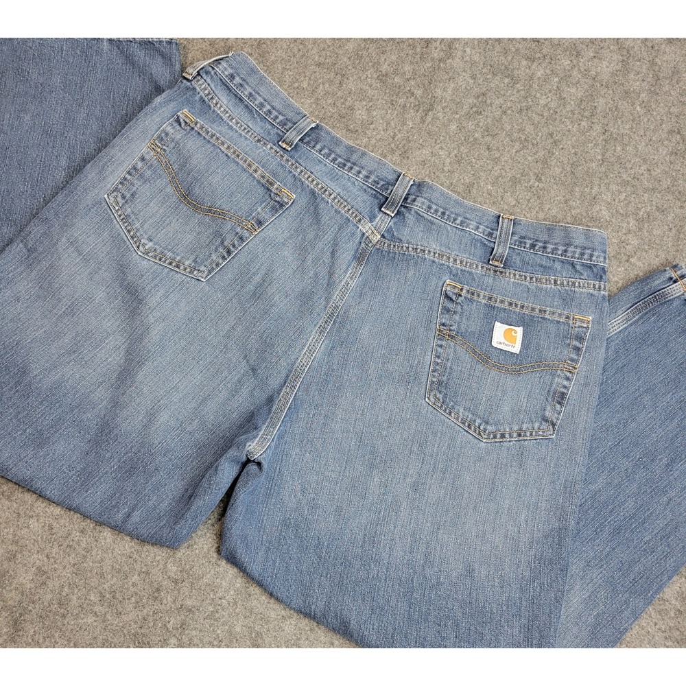 Carhartt Jeans Mens 44x30 Blue Denim Relaxed Fit Grunge Americana Straight Leg